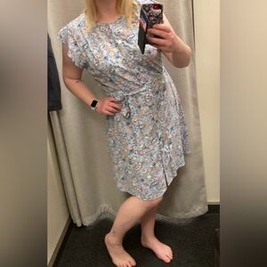 LOFT Blue Paisley Print Dress